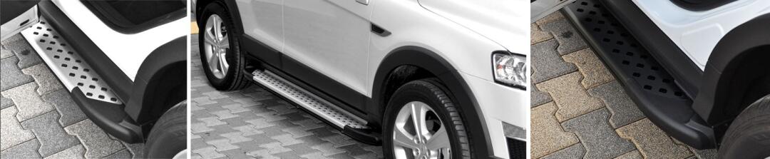 Seitenschweller Trittbretter Schweller für Dacia Sandero 2007-2012 Alu Schwarz